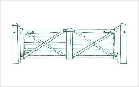 Houten poorten voor (paarden)weides | Ontdek onze Field Gate van tropisch hardhout | Een visuele meerwaarde voor je eigendom.