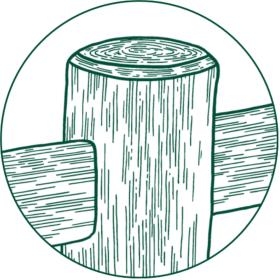 De Sutter Naturally | Clôtures en bois pour prairies | Découvrez Massive : le poteau typique, rond et robuste | Bois lisse, imprégné ou créosoté 